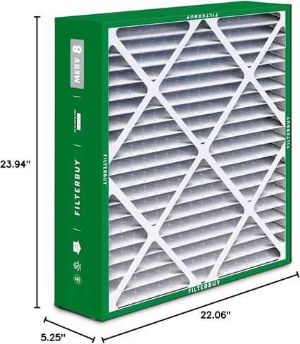 Filterbuy 16x25x3 Air Filter MERV 8 Dust Defense (2-Pack), Pleated HVAC AC Furnace Air Filters Replacement for Trion Air Bear 255649-101 (Actual Size: 15.63 x 24.13 x 2.94 Inches) in Saudi Arabia