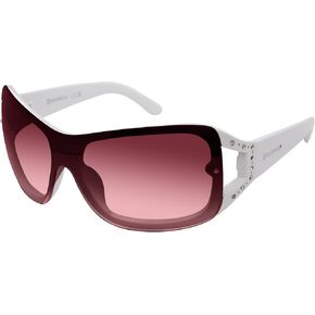 Southpole Women's 1098sp Embellished Wrap Uv400 Protective Rectangular Sunglasses. Cool Gifts for Her, 59 Mm