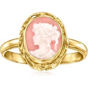 Ross-Simons Italian Pink Pink Cameo Ring بالذهب 18kt على الجنيه الاسترليني