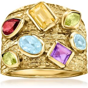 Ross-Simons 2.40 ct. t.w. Multi-Gemstone Ring in 18kt Gold Over Sterling