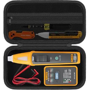 Hard Case for Fluke BK120 SmartTrace Breaker Finder and Socket Tester & GFCI Outlet Tester and Accessories, Electrical Tools Storage Organizer Bag, Black&Yellow (Case Only)