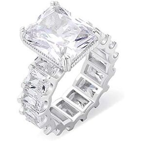 14K Gold Radiant Cut Inlaid Moissanite Ring, Women's Engagement Ring, A Radiant Choice for Proposals or Anniversaries