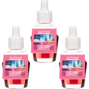 Scentsationals عطر زيت سد زيت في الهواء معطرات الهواء 3 عبوات - ليلة صديقة - متوافقة مع نشرات الرائحة والانصهار ، العطور المنزلية طويلة الأمد ، 0.8 أوقية لكل منهما