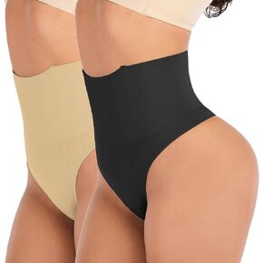 2 حزمة ثونغ ملابس صغيرة الخصر Cincher حزام سراويل مراقبة البطن