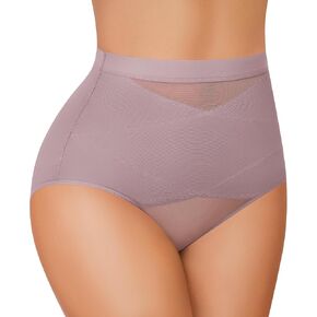 MERYOSZ Mesh Tummy Control Shapewear Panties - Seamless Underwear Shapewear for Women Faja Body Shaper Girdle (Purple,Medium)