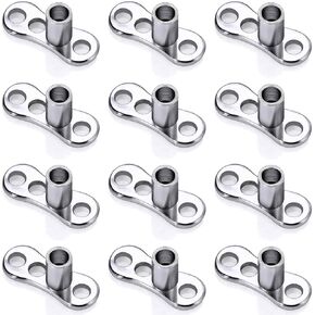 G23 Titanium Dermal Base Hypoallergenic Dermal Piercings Medical Implant Grade Surgical Steel Piercing Jewelry for Women Men 12 Pcs