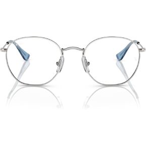 Ray-Ban Kids' RY9572V Rob Round Prescription Eyewear Frames, Silver/Demo Lens, 46 mm
