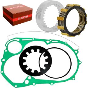 Clutch Friction & Steel Plates & Gasket Compatible with Yamaha XVS1100 V-Star 1100 Custom Classic Silverado 2002-2009 OEM# 5P9-W001G-00-00 Clutch Kit