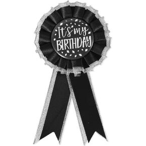 It's My Birthday Brooch Pin, Satin Fabric Happy Birthday Button Apparel Pin Award Ribbon Badge Celebration Accessory for Women Men Prize Party Decoration Gift