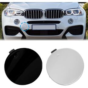 Painted Front Bumper Tow Hook Cover for BMW X6 M Sport F16 28iX 30dX 35iX 40dX 50iX xDrive sDrive SAV 2015 2016 2017 2018 2019 Towing Hook Eye Cap 51118065933 (Black Painted)