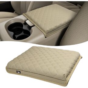 KBH Center Censole Reclest Cushion Costing for Ford F150 2004 2005 2006 2007 2008 2008 2010 ، 40/20/40 Jump Seat ، Vinyl Leather Trim ، Anti-Scratch ، Beige