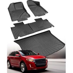 حصيرة الأرضية وبطانات البضائع لفورد إيدج 2007-2014 و Lincoln MKX 2007-2015 ، جميع الحصير السيارات المقاومة للماء ، حصير السيارات للسيارات من Edge/Mkx Car Accessories Black 2008 2009 2010 2012 2013 2013