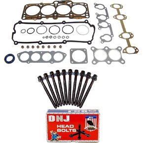 DNJ HGB811 Cylinder Head Gasket مع مجموعة أدوات الترباس الرئيسية لعام 2001-2006 فولكس واجن بيتل 2.0L 1984CC 121CID L4 SOHC