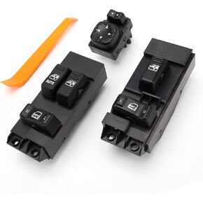 Power Window Switch Driver Side & Passenger Side & Door Lock & Mirror Switch | Fit for 2000-2002 Chevy Silverado GMC Sierra 1500 2500 3500 2-Door Replaces# 15047637 15045084 15045085