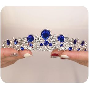 JWICOS Wedding Tiara for Women and Brides Princess Crowns and Tiaras for Bride Rhinestone Birthday Crown Headband Crystal Costume Party Prom Tiara Hair Accessories