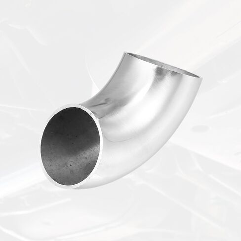 uxcell 3pcs OD 4 Inch 90 Degree Mandrel Bend Elbow SS304 Stainless Steel Bend Tube Exhaust Elbow Pipe for Car Arc Length 200mm Silver Tone in Saudi Arabia