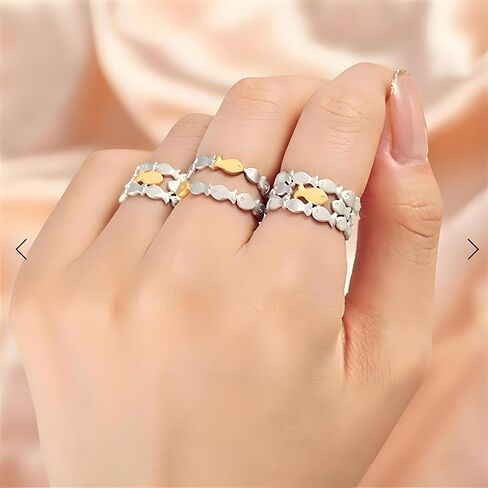 Angyape Swim Against the Current Ring,Christian Fish Ring for Women Hope Rings Jewelry Gifts Inspirational Rings The Chosen Merchandise in Saudi Arabia