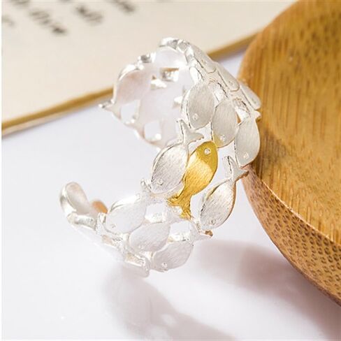 Angyape Swim Against the Current Ring,Christian Fish Ring for Women Hope Rings Jewelry Gifts Inspirational Rings The Chosen Merchandise in Saudi Arabia