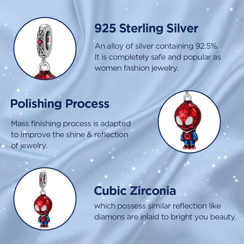 Cute Animal Charms for Bracelets and Necklaces 925 Sterling Silver with 5A Cubic Zirconia Dangle Charm Halloween Valentine's Day Mother's Day Jewelry Gifts for Women in Kuwait