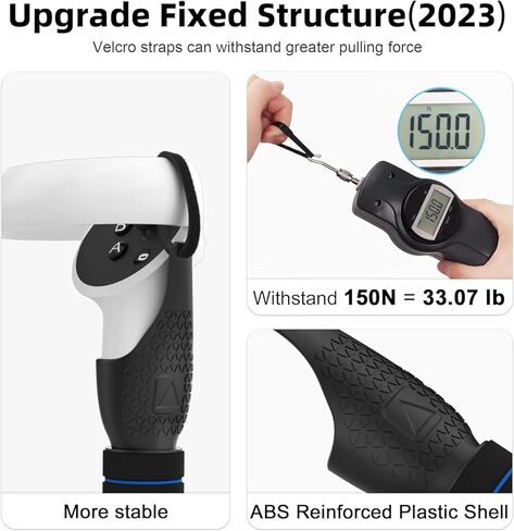 AMVR Gorilla Tag Long Arms Beat Saber Handles for Oculus Quest 2/Quest/Rift S, VR Controller Extension Grip Accessories 2 in 1 Dual/Long Stick Attachment to Play Multiple VR Games, Great Gift for Kids in Kuwait