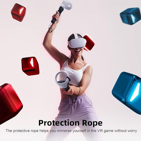 AMVR Gorilla Tag Long Arms Beat Saber Handles for Oculus Quest 2/Quest/Rift S, VR Controller Extension Grip Accessories 2 in 1 Dual/Long Stick Attachment to Play Multiple VR Games, Great Gift for Kids in Kuwait