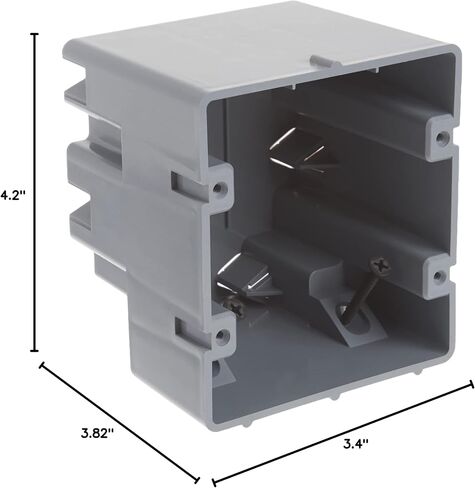 Southwire MSB2G Two Gang Device Box with Depth Adjustable, Heavy Duty 42lb, Gray in Saudi Arabia