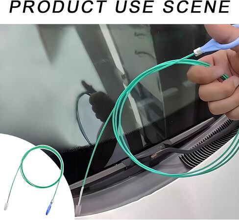 Auto Sunroof Drain Cleaning Tool, 118 Inch Long Pipe Cleaning Brush Windshield Wiper Drain Hole, Flexible Slim Drain Dredging Brush Tube Cleaner for Car Tank Drain Kitchen in Saudi Arabia