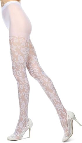 MeMoi Women's Floral Sheer Nylon Tights in Saudi Arabia