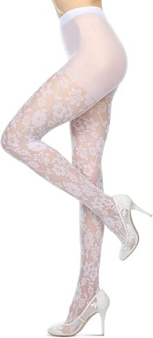 MeMoi Women's Floral Sheer Nylon Tights in Saudi Arabia