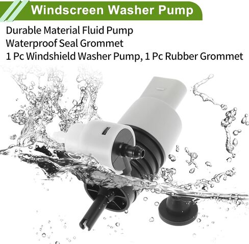 ACROPIX Windshield Washer Pump with Grommet for Chevrolet Cruze 2017-2019 Front Washer Fluid Pump Windshield Wiper Pump No.84409812/84139203 Black,Gray 1 Set in Saudi Arabia