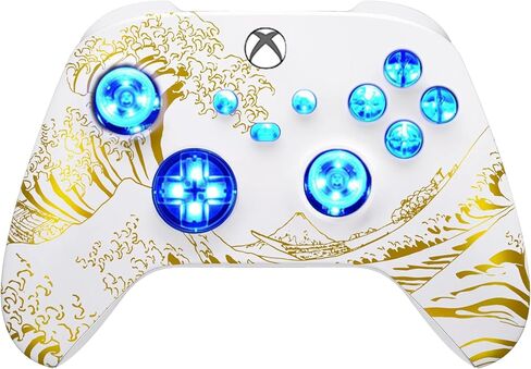 Silent Modz Custom Modded Controller 7 LED Colors Trigger Stopper Mod w/Pro Grips compatible with Xbox Series S, Xbox Series X, Xbox One, and Windows (Black) in Saudi Arabia