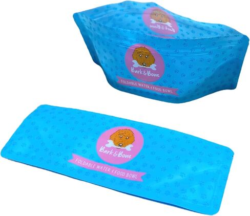 #1 Travel Dog Bowls. Collapsible Dog Bowl. The Foldable Dog Water Bowl That fits in Your Pocket. Portable & Resealable Pet Bowls by Bark & Bone Pack of 2 in Saudi Arabia