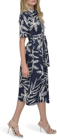 DKNY Women's Short Sleeve Cotton Poplin Collared Shirtdress in Saudi Arabia