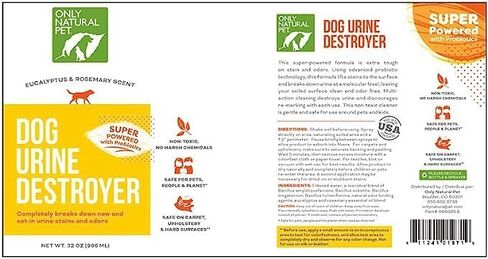 Only Natural Pet Advanced Dog Stain + Odor Remover with Oxy, All-Natural Professional Strength Enzymatic Cleaner - Pet Stain and Urine Odor Remover- 32 Fl Oz in Kuwait