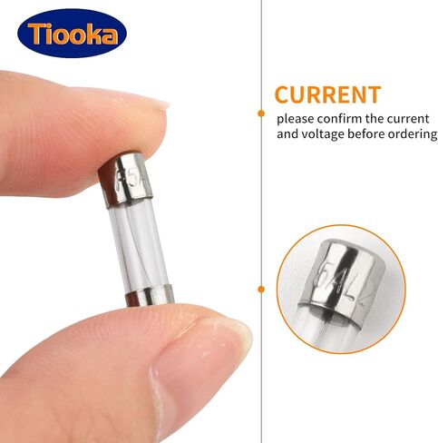 Tiooka 15 قيم 200 قطعة مجموعة متنوعة من الصمامات الزجاجية سريعة النفخ، خرطوشة الصمامات الأنبوبية 5 × 20 مم 250 فولت 1 5 10 15 20 أمبير 6 × 30 مم 250 فولت 1 2 3 5 6 7 8 10 15 20 أمبير... in Saudi Arabia