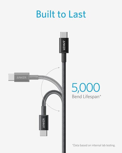 Anker 333 USB C to Cable 3-Pack (3.3ft+6ft+10ft,100W), 2.0 Type Charging Fast Charge for MacBook Pro 2020, iPad Air 4, Samsung Galaxy S21, Pixel, Switch, LG(Black) in Saudi Arabia
