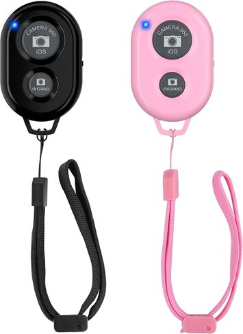 Wireless Camera Remote Shutter for Smartphones (2 Pack), zttopo Wireless Phone Camera Remote Control Compatible with iPhone/Android Cell Phone - Create Amazing Photos and Selfies, Wrist Strap Included in Saudi Arabia