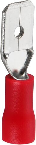 Baomain Male Quick disconnects Vinyl Insulated Spade Wire Connector Electrical Crimp Terminal 22-16AWG 6.3mm Red Pack of 100 in Saudi Arabia