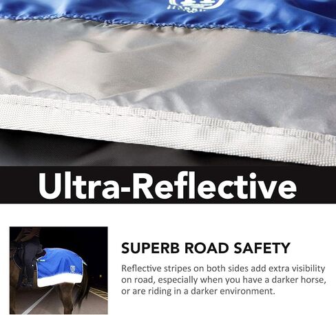 Harrison Howard FocalMax Quarter Horse Exercise Sheet Horse Blanket Hi-Vis Reflective Superb Night Safety with Tail Flap Horse Competition Rug in Saudi Arabia