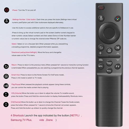 Newest Universal Remote Control for All Samsung TV Remote Compatible All Samsung LCD LED HDTV 3D Smart TVs Models in Kuwait