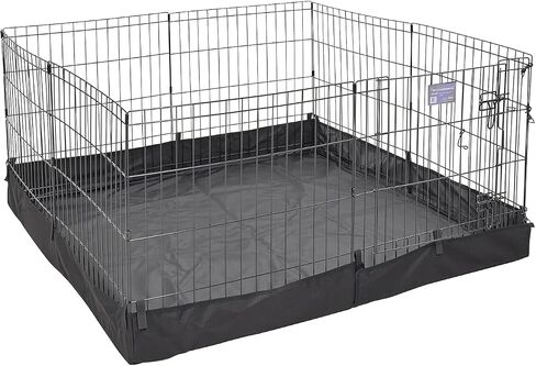 MidWest Homes for Pets Universal Pet Playpen 2-Panel Extension Kit | Fits Metal 24-Inch Dog Pens | Kit Measures 24H x 47.50W Inches| Includes 4 Thumb Snaps, 2 Ground Stakes in Saudi Arabia