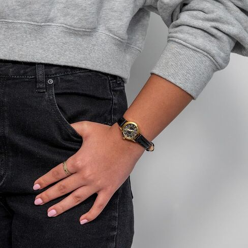 Miykon Ladies Watches for Women | Dainty Small Analog Watch Women with Vegan Leather Band | Ion Polished, Luminous Hands and Second Hand, Scratch Resist Glass, Japanese Quartz, 100ft Water Resistant in Kuwait