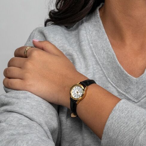 Miykon Ladies Watches for Women | Dainty Small Analog Watch Women with Vegan Leather Band | Ion Polished, Luminous Hands and Second Hand, Scratch Resist Glass, Japanese Quartz, 100ft Water Resistant in Kuwait