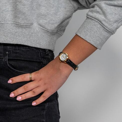 Miykon Ladies Watches for Women | Dainty Small Analog Watch Women with Vegan Leather Band | Ion Polished, Luminous Hands and Second Hand, Scratch Resist Glass, Japanese Quartz, 100ft Water Resistant in Kuwait