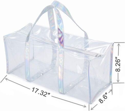 Clear Tote Bag Transparent Bag Stadium Approved Travel Gym See Through Toiletry Bag for Women in Saudi Arabia