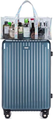 Clear Tote Bag Transparent Bag Stadium Approved Travel Gym See Through Toiletry Bag for Women in Saudi Arabia