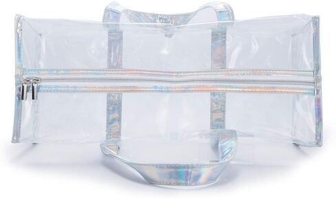 Clear Tote Bag Transparent Bag Stadium Approved Travel Gym See Through Toiletry Bag for Women in Saudi Arabia