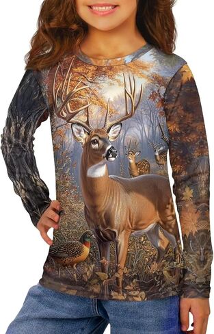 الأولاد غير الرسميين الطويل الأكمام القمصان الأطفال Fall Pullover Tops Teads Novelty Graphic Shirt ناعمة الربيع tshirts 3-16T in Kuwait