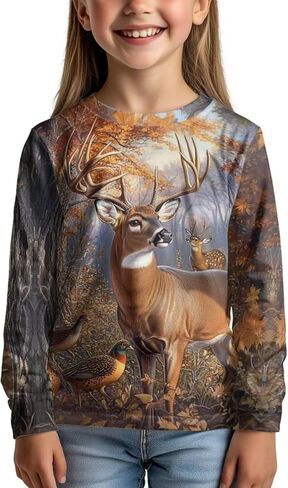 الأولاد غير الرسميين الطويل الأكمام القمصان الأطفال Fall Pullover Tops Teads Novelty Graphic Shirt ناعمة الربيع tshirts 3-16T in Kuwait