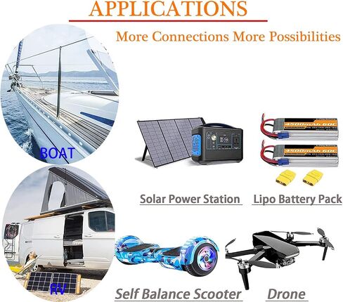 Solar to O RING Connecter ، 10AWG 60CM COLAR PANE ADAPTER CABLE ، موصلات بطارية الطاقة الشمسية لشاحن حزمة بطارية المولد الشمسي in Kuwait